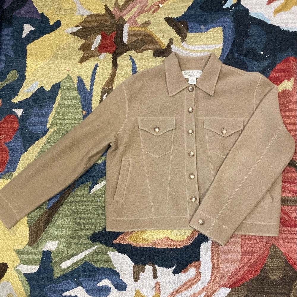 Jones New York country 100% wool cropped jacket